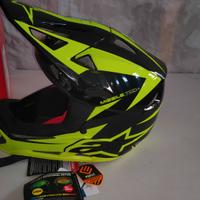 Casco Alpinestars Missile Black Yellow Fluo New, M