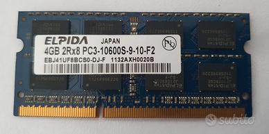 Moduli di memoria RAM DDR3 in formato SO-DIM