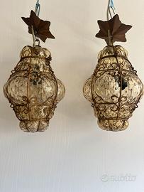Coppia lamterne veneziane Murano