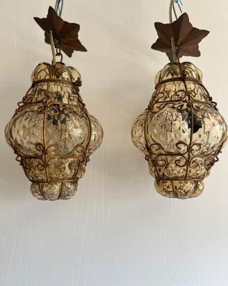 Coppia lamterne veneziane Murano