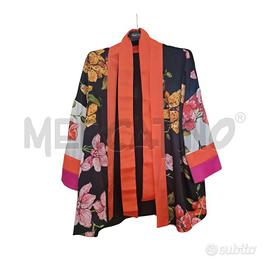 KIMONO D PINKO NERO/ARANCIO FIORI