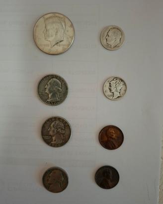 lotto monete Usa  del ' 900