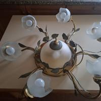 Lampadario rustico 5 luci in ferro battuto – stile