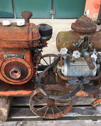 Motore Lomdardini LA 80 con pompa acqua Nobili