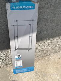 Portabiancheria a Doppio Palo in Acciaio