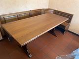 Tavolo e panca contenitrice legno massiccio