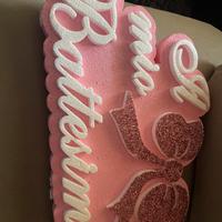 Decorazione in polistuper battesimo