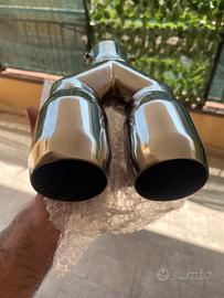 Terminale scarico doppio acciao inox