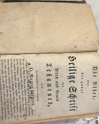 Bibbia in tedesco del 1815 Martin Lutero