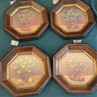 Quadri ottagonali 35x35 in legno Dekor Toscana