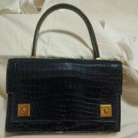 BORSA HERMES VINTAGE 1954  COCCODRILLO PREGIATO