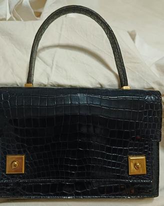 BORSA HERMES VINTAGE 1954  COCCODRILLO PREGIATO