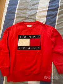 Felpa tommy jeans rossa