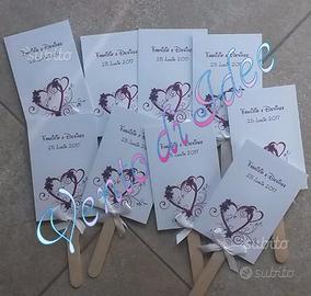 Ventaglio Matrimonio Personalizzato 100 pezzi