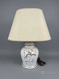 Elegante lampada da tavolo vintage in ceramica