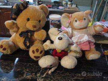 Nr. 3 pupazzi di peluche - 1 Diddl (E 8/E 9)
