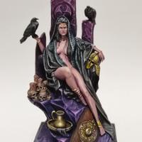 miniatura strega dipinta a mano resina