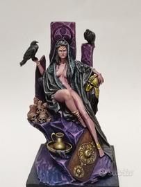 miniatura strega dipinta a mano resina