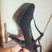 Scarpa tacco alto Nero e argento