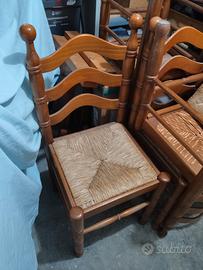 tavolo legno massello e 6 sedie