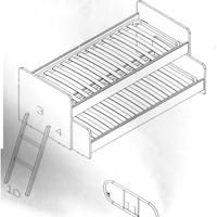 Letto singolo trasformabile in secondo letto