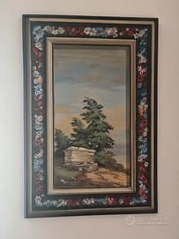 Quadro completamente dipinto anche sulla cornice