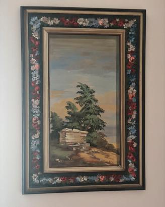 Quadro completamente dipinto anche sulla cornice