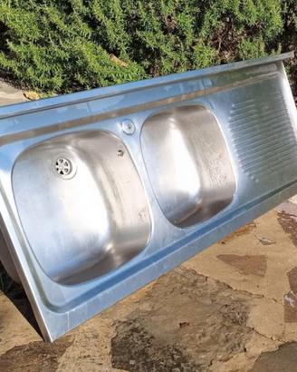 Lavello ad incasso 2 vasche in acciaio inox