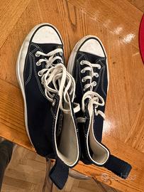 Converse all star blu con zeppa n. 41