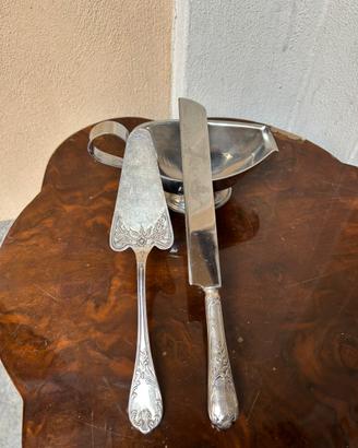 Lotto di 3 pezzi vintage argentati per tavola