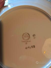 SERVIZIO PIATTI IN PORCELLANA BIANCO profili oro