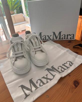 Sneakers Max Mara "MAXIV" in pelle bianca -