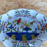 piatto ovale e porta gioie faenza