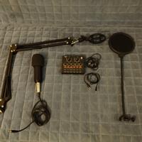 kit microfono e mixer