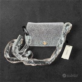 Borsa carpisa glitter argento con tracolla