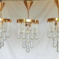 Lampadari Novaresi con gocce in vetro di Murano 