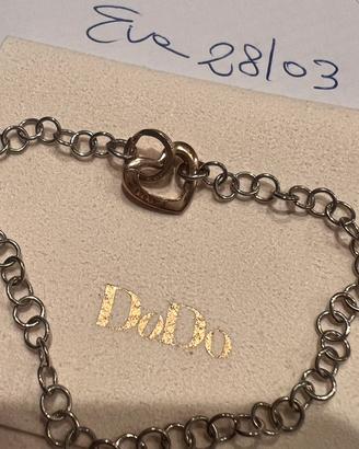 Bracciale dodo pomellato argento e oro rosa