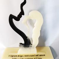 Statua Lui&Lei in resina fatta a mano con frase