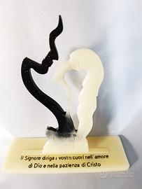 Statua Lui&Lei in resina fatta a mano con frase