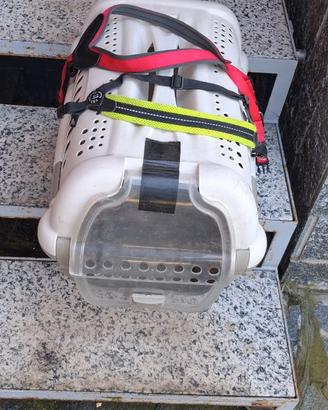 Trasportino per cani taglia piccola e due pettorin