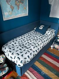 Letto in tessuto con contenitore