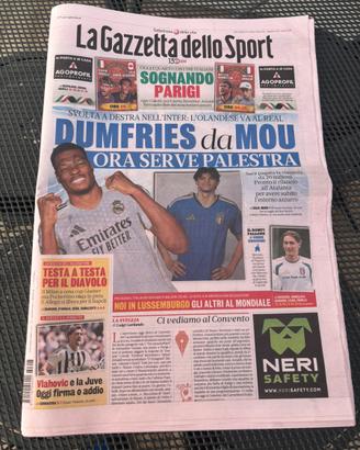 Giornale Calcio 3 Giugno 2026 Gazzetta Dello Sport