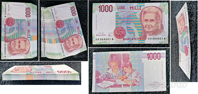 Banconote lire 1000 Montessori serie XH ***FDS***