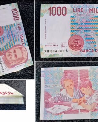 Banconote lire 1000 Montessori serie XH ***FDS***