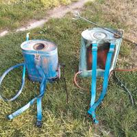 Pompe per verderame in rame e solfato di rame.