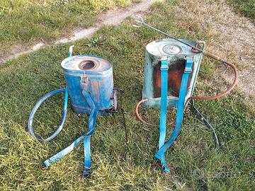 Pompe per verderame in rame e solfato di rame.