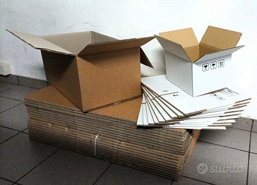 Scatole Cartone NUOVE (20pz marrone + 13pz bianco)