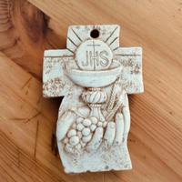 Croce Comunione ceramica Vintage da Appoggio