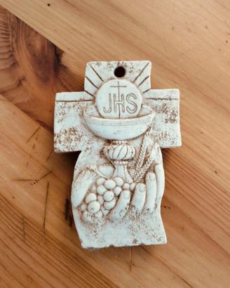 Croce Comunione ceramica Vintage da Appoggio