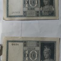 Cartamoneta 10 lire 1939